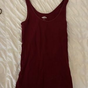 burgundy red tank top